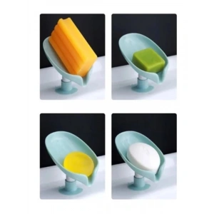 Vantuzlu Yaprak Şeklinde Sabunluk - Mutfak ve Banyo İçin