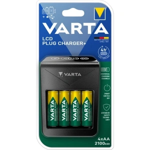 VARTA LCD Plug Şarj Cihazı +4 adet 2100mAh AA Şarj Edilebilir Pil