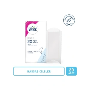 Veet Pure Hipoalerjenik Sir Ağda Bandı Bacak & Vücut Bölgesi 20li
