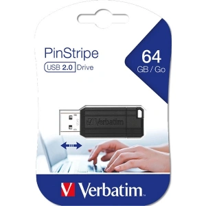 Verbatim PinStripe 64GB USB 2.0 Çek-İt Kızak Özellikli Flash Bellek - 49065
