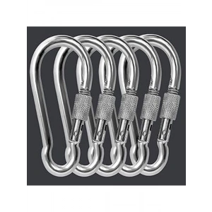 Vidalı Metal Karabina, 10mm Boyut, 5li Paket ile Kullanım Kolaylığı