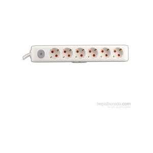 Viko Çocuk Korumalı Topraklı (Anahtarlı) Altılı Uzatma Priz 3m