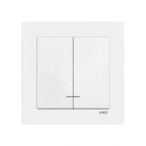 Viko Karre 55 Beyaz Işıklı Komütatör Komple C1 - 90940050