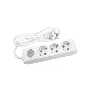 Viko ML-90117303 Multi-Let 3lü Anahtarlı Çocuk Korumalı Topraklı 3 Metre Kablolu Grup Priz