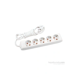 Viko Multi-Let Beşli Priz Topraklı Kablolu Çocuk Korumalı 2 Metre-Beyaz 90113502