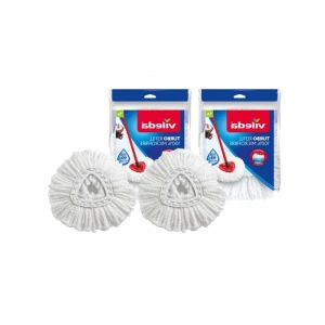 Mikrofiber Mop Yedek Başlık Seti, 2 Adet Beyaz Renkli