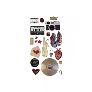 Vintage Playlist Sticker Seti, Bullet Journal İçin