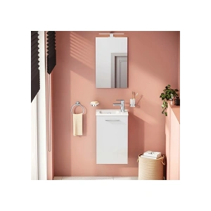 Vitra Mia 69576 Banyo Dolabı Seti Kapaklı 40 cm Parlak Beyaz
