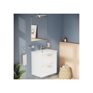 VitrA Mia 75021 Banyo Dolabı Seti, Çekmeceli, 60 cm, Parlak Beyaz