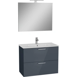 VitrA Mia 75100 Banyo Dolabı Seti Çekmeceli 80 cm Antrasit
