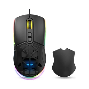 Warp WRP-O12800-B 12800 Dpi Wide Rgb Özel Abs Doku Reflex Örgü Kablolu Siyah Gaming Mouse
