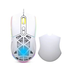 Warp WRP-O12800-W 12800 Dpi Wide Rgb Özel Abs Doku Reflex Örgü Kablolu Beyaz Gaming Mouse