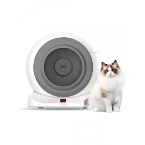 WiFi Kontrollü Akıllı Kedi Tuvaleti, Gri, Yeni Versiyon