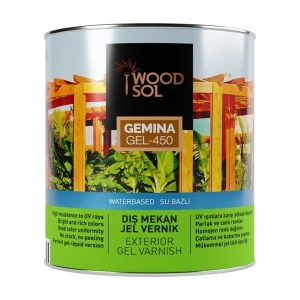 Woodsol Gemina Dış Mekan Ahşap Jel Vernik 0000 Clear 2.5 l