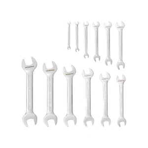 Workpro WP202507 6-32 mm 12 Parça Cr-V Profesyonel Açık Ağız Anahtar Takımı + Bez Taşıma Kılıfı