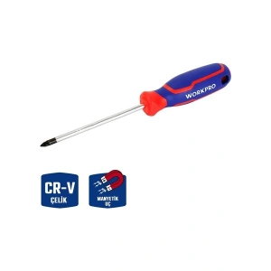Workpro WP221035 PZ0X75MM Cr-V Manyetik Profesyonel Yıldız Tornavida