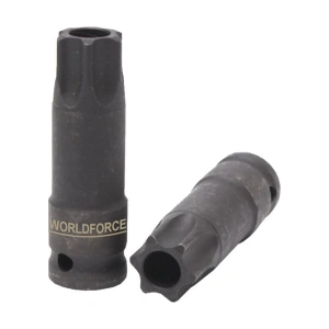 Worldforce Darbeli 1/2 T100 Delikli Torx Lokma Anahtar