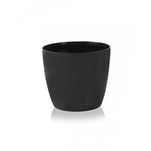 Yakut Saksı, 1.9 Litre, Drenaj Aparatı ile, Siyah