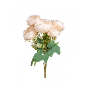 Yapay Şakayık Buket, 7 Dal Krem Renk, 41 cm