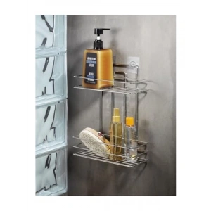 Yapışkanlı 2 Katlı Banyo Şampuanlık Düzenleyici