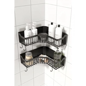 Yapışkanlı Banyo Rafı, 2li Düzenleyici, Pratik Kullanım