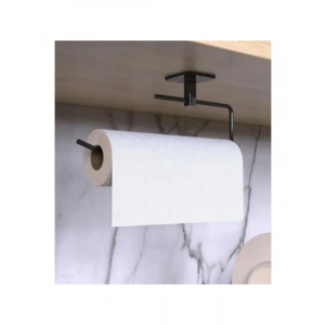 Yapışkanlı Metal Havlu Askısı - Lüks Tasarım, Siyah