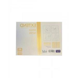 Yapışkanlı Not Kağıdı, 2x20 Yaprak, Kareli Sarı Renk