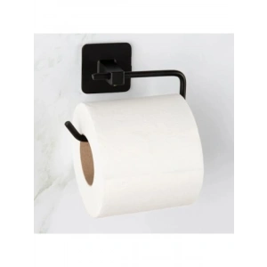 Yapışkanlı Siyah Kare Tuvalet Kağıdı Askısı - Şık ve Pratik