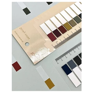 Yarım Retro Renklerde 10 Renkli Şeffaf İndeks Sticker Seti