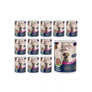 Yavru köpekler için biftekli pate, 400 gramlık 12 adet set