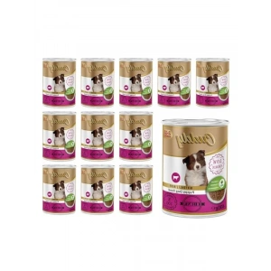 Yavru Köpekler İçin Biftekli ve Jöleli Konserve Mama, 400 Gr x 12