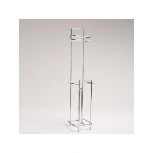 Yedekli Paslanmaz WC Kağıtlığı - Krom Renk