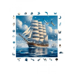 Yelkenli Efsanesi Ahşap Puzzle - 353 Parça, 29x29 cm Boyutunda