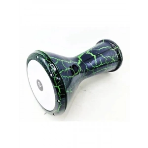 Yeşil Çatlak Boyalı Mısır Darbuka, Döküm Çömlek Kılıf Hediyeli