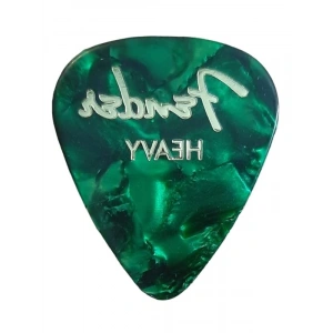 Yeşil renkli 1 adet Fender 351 şekli gitar plectrum