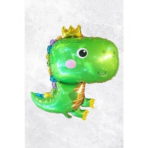Yeşil Renkli Dinozor Temalı Folyo Balon