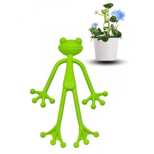 Yeşil Renkli Kurbağa Şeklinde Bitki Destek Aparatı, 13cm x 11cm