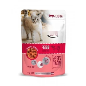Yetişkin Kedi Maması, Dana Etli 100 Gr x 24 Adet