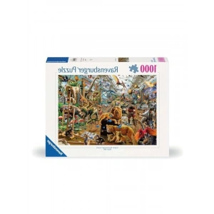 Yetişkinler için 1000 Parça Müzede Kaos Puzzle