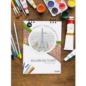 Yetişkinler İçin Mimari Mandala Boyama Kitabı