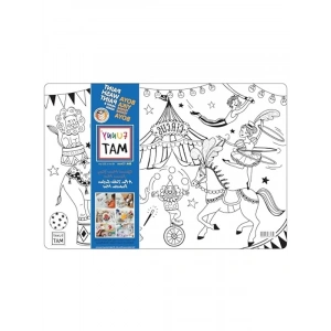 Yıkanabilir Boyama Matı - Sirk Temalı