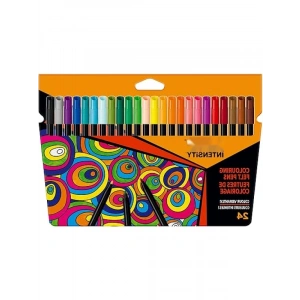 Yıkanabilir Keçeli Kalem Seti - 24 Canlı Renk, Karton Kutuda