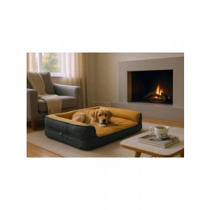 Yıkanabilir Köpek Yatağı, Fermuarlı, Sungerli, Orta Boy