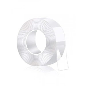 Yıkanabilir Nano Şeffaf Çift Taraflı Bant, 3cm x 2m