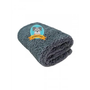 Yıkanabilir Peluş Evcil Hayvan Battaniyesi - Gri, 60x80 cm