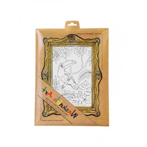 Yıkanabilir Tuval Üzerine Sanat Matı - Orman Teması