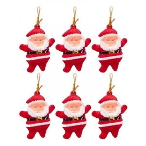 Yılbaşı Çam Ağacı Süsü, Noel Baba 6lı Set
