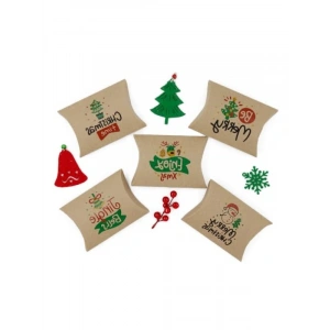 Yılbaşı Temalı 11x15 cm Hediye Kutusu Seti (5li)