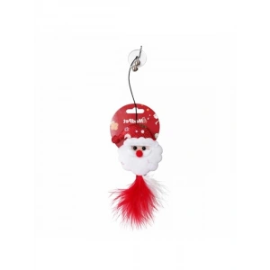 Yılbaşı Temalı Kedi Oyuncağı, Noel Baba Figürlü, Zilli