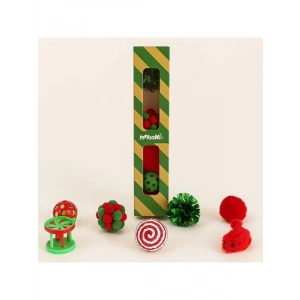 Yılbaşı Temalı Kedi Oyuncak Seti 7 Parça Eğlenceli Oyunlar